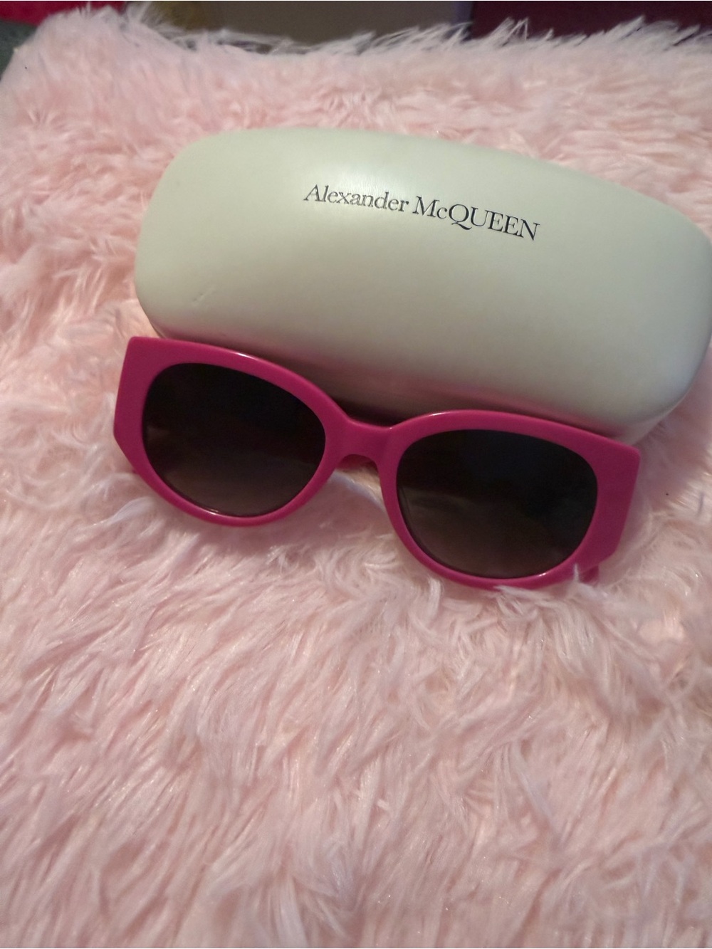 Alexander McQueen Hot Pink Oversized Sunglasses